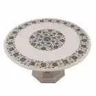 42" Marble Table Top handicraft inlay semi precious stones art With marble Stand