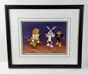 Warner Bros Blooper Bunny Daffy Duck Elmer Fudd Bugs 1990 Production Cel COA WB