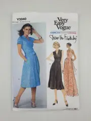 Vogue Sewing Pattern 2040 V2040 Misses Elegant Dress in 3 styles Size 6-14 NEW