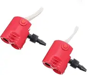 1 Valve Adapter Air Pump Electric Bike Air Inflator for Tires Bling Accessories Hose Fittings Bike Tire Inflate Adaptor Bike Tire Inflatable Connector French to US Nozzle Red KICHOUSE