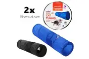 2x Cat Tunnel Pet Exercise Playground Indoor Outdoor Pet Dog Puppy Toy Foldable