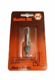 Black & Decker 3/16" Core Box Router Bit (1/4" Shank) U59042 - Made in USA
