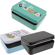 Toddmomy 3Pcs Playing Card Iron Storage Box Gaming Cards Container with Hinge Lid Versatile Organizer for Cards Jewelry Crafts Items Matte Finish