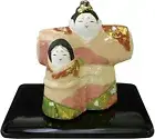 Kyoto Kiyomizu-yaki Rokubei Kiln Hina-Doll with Coating Tables Made in Japan New