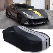 For 2018-2022 Ferrari 812 Superfast Grey Line Stain Stretch Car Cover UV Proof (for: Ferrari)