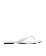 Capri leather flip flops US6.5,US7.5,US7 White