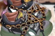 Luxury Designer Gucci Womens Flashtrek Sneaker Boots Crystals 35.5