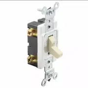 Leviton 5501-LHI Single-Pole Lighted Handle Switch, 15A, 120V, Ivory, LIT...
