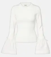 [Simkhai] Simkhai Agata ruffled top UK 18 white