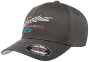 "The Heartbeat of America" Retro Chevy - Flexfit S/M Embroidered Dark Gray Cap