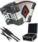 SofiaMari NSM-3412 34-Button 12 Bass Accordion FBE Gray/White/Gray