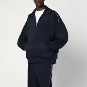 [GUCCI] Navy blue sweatshirt in technical jersey L Blue