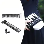 Compact Roll Up Keyboard with 49 Keys for Easy Storage and Transportation