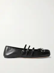 [Gucci] Gucci - Horsebit-detailed Leather Ballet Flats - Black - IT40 IT 40 Black