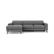 Jansen 2.5 seat electric recliner with electric headrest & left facing chaise