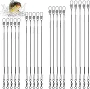 60PCS Fishing Leaders, Fishing Leaders with Swivel Snaps, Stainless Steel Leaders, Saltwater Rig Wire Leaders for Lures Bait Rig Or Hooks Fishing Gift