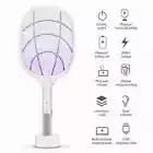 Electric Fly Swatter 3.7V Bug Zapper Racket 2 in 1 Fly Swatter with 1200mAh Bat