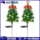 AU 2PCS Lawn Lamp Multicolor Solar Pathway Light IP65 Waterproof Xmas Tree Outsi