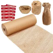 Honeycomb Packing Paper,12" W x 200' L Bubble Cushioning Wrap for Moving,Prod...