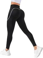 [Generic] Women's Compression Leggings Yoga Pants Butt Lifting High Waist Tummy Control Stretchy Split Shapewear Pants