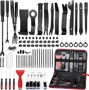 248pcs Trim Removal Tool, Pry Tool, Door Panel Radio/Stereo Terminal Removal Tool Kit, Fasteners Remover, with Car Retainer Bumper Clips,Automotive Hook Set, Black