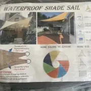 LOVE STORY' Rectangle Dark Grey Sun Shade Sail Canopy UV Block 10' x 13