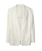 The Row Enza Single Breasted Tailored Blazer US10 White