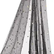 5 Yards Tulle Fabric, 63inch Glitters Tulle Fabric Rolls Sequin Soft, Black