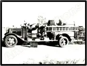 Vtg. Howe Fire Truck New Metal Sign: Stoneboro Fire Department