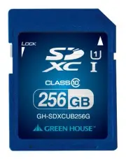Green House SDXC Memory Card UHS-I Class 10 256GB GH-SDXCUB256G