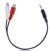 3.5mm Stereo Male Jack To 2 RCA Female Plug Adapter Headphone Y Audio Cable