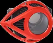 AN Clear Tear Air Cleaner Kit Red Anodized Harley Breakout CVO 13-14