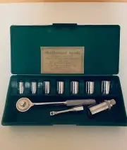 Vintage Mid Century NEW Proto Challenger 10 Piece SAE 3/8” Drive Socket Set