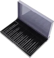 SOPOTUTU Coin Storage Box Register Coin Organizer Compartments Sorter Coins Prop Counter Holes Trays for Quarters Holder Slot Sorting with American Made Leather Punch Bank Cash Tray Pe Grey