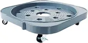 Generic Plastic Heavy Duty Flower Pot Rack Movable with Rollers Plant Rolling Potted Plant Stand Caster Wheels Pallet Garden for Women Girls