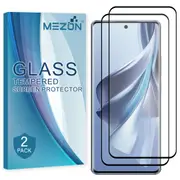 [2 Pack] Full Coverage OPPO Reno10 5G Tempered Glass Crystal Clear Premium 9H HD Screen Protector by MEZON (OPPO Reno10 5G, 9H Full)