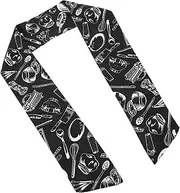 [VERDANVERSE] Chef's Bow Tie Scarf Kitchen Boa Towel Chef Scarf for Men Bread Ties Necktie for Women Chef Outfit for Bow Tie for Men Kitchen Work Neck Ties Sweat Towels Black Polyester
