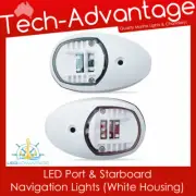 12v BOAT Marine WHITE Housing Port & Starboard LED Navigation LIGHTS