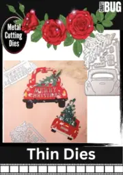 CRAFTBUG DIES CUT EMBOSS & STENCIL THIN DIES ~XMAS TREE & CAR CODE E306-B14