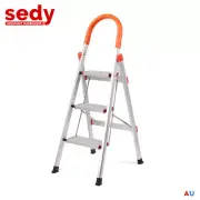 3 Step Ladder Folding Aluminium Portable Multi Purpose Household Tool Non Slip