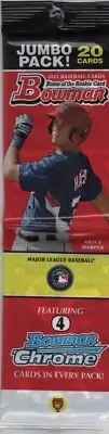 2011 BOWMAN BASEBALL CARD JUMBO PACK 4 CHROME CARDS-HARPER-TROUT AUTO?+FREE CARD