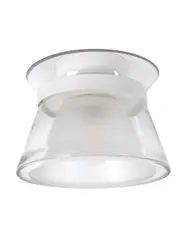 Palais 1 Light Batten Fix in White with Frosted Glass
