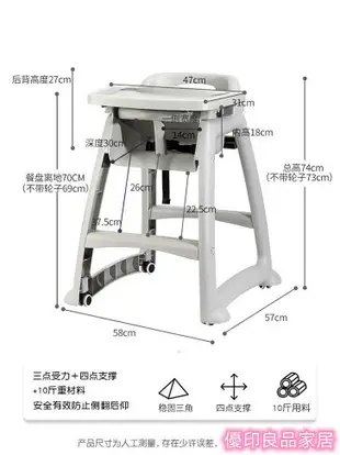 免運 開發票 寶寶餐椅 兒童餐椅 免安裝餐椅 寶寶餐椅嬰兒家用吃飯餐桌座椅多功能餐廳酒店商用肯德基兒童餐椅