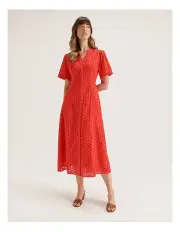 [REVIEW] Solar Broderie Dress in Red
