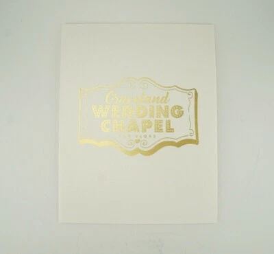 New Graceland Wedding Chapel Las Vegas Marriage Certificate Holder Folder Prank