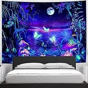 Meagtlva 59x51 Inch Colorful Butterfly Tapestry, Wall Hanging for Bedroom Living Room
