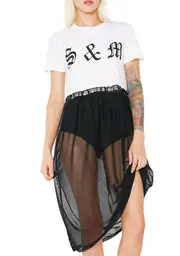 I'm No Angel Split Sheer Top