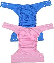 2pcs Adult Cloth Diapers Mens Briefs Reusable Diapers for Postpartum Underwear Disposable Nappy Bin Tommy Underwear Men Patient Diapers Pocket Elder Pul Tarpaulin Breathable Liner