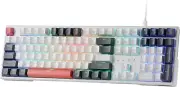 K668 RGB Gaming Keyboard, 104 Keys + Extra 4 Hotkeys Wired Mechanical Keyboard W