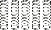 uxcell 5Pcs Compression Spring, 13mm OD, 0.8mm Wire Size, 45mm Free Length, Spring Steel Construction Extended Mechanical Compression Springs for Shop and Home Repairs, Silver Tone